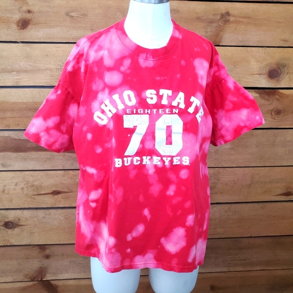 🔥 Reverse tie dye Ohio State top - Picture 1 of 5